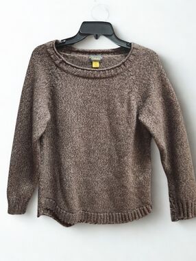 Cabela's Women's Cozy Brown Merino Wool Crew Neck Sweater - SZL